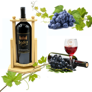 Rượu vang Pháp 1982 UG Bordeaux 1.5 lít (kèm kệ để vang)