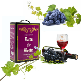 Rượu vang bịch Pháp Baron De Montes 3 lít