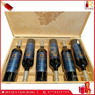 Set quà tặng 6 chai vang Chile Osvaldo Merlot (nhãn xanh)