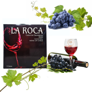 Rượu vang bịch Chile La Roca 5 lít