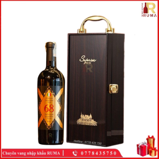 Set quà tặng 1 chai vang Ý 68 - Hộp sơn mài