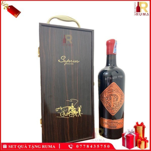 Set quà tặng 1 chai vang Ý Pessotto - Hộp sơn mài