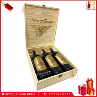 Set quà tặng 3 chai rượu vang Chile Nando