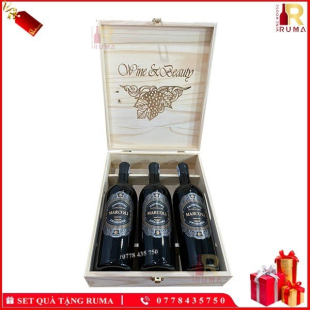 Set quà tặng 3 chai rượu vang Ý Marcoli