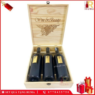 Set quà tặng 3 chai rượu vang Ý Piero Bonnci