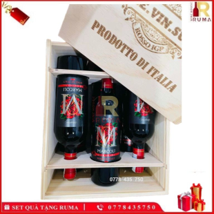 Set quà tặng 6 chai vang Ý Marcoli Rosso