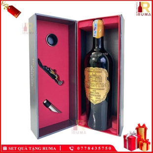 Set quà tặng hộp 1 chai rượu vang Pháp Quentin