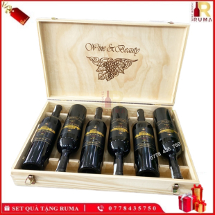 Set quà tặng 6 chai vang Ý Sole D'Italia Semi