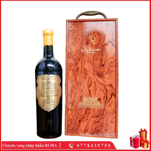 Set quà tặng 1 chai vang Pháp Quentin - Hộp sơn mài