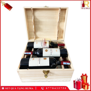 Set quà tặng 6 chai vang Chile San Rozas