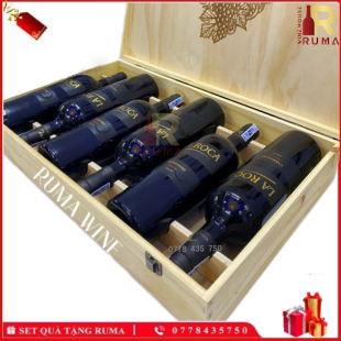 Set quà tặng 6 chai vang Chile La Roca Reserva